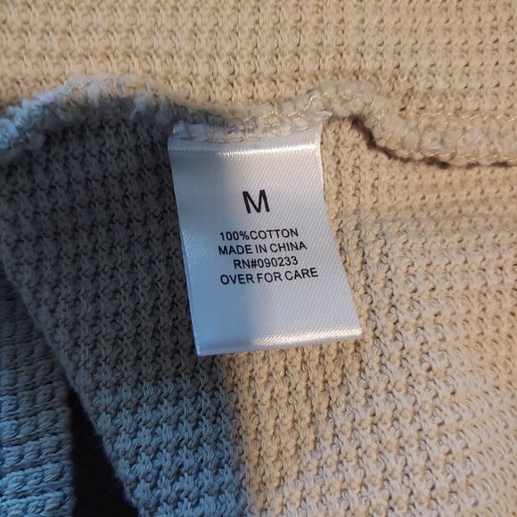 Pacsun Mens Tan Waffle Thermal Long Sleeve Shirt  Y2k Skater M - Picture 8 of 8